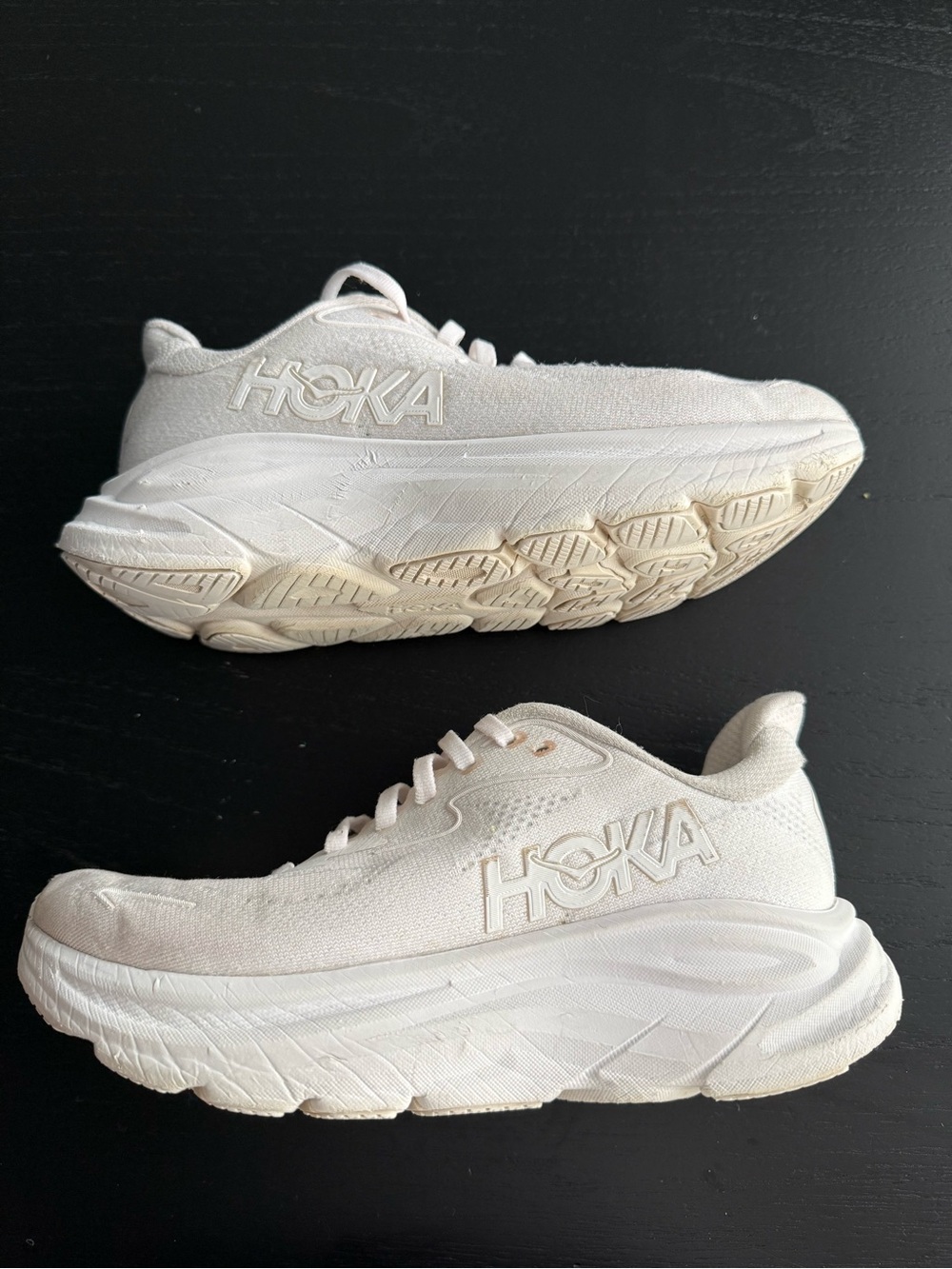 HOKA women White Cushioned Running Shoes